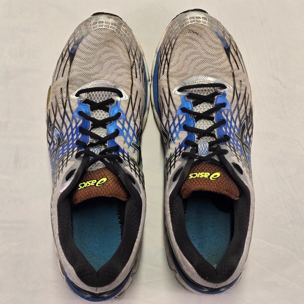 ASICS GEL NIMBUS 17 Men's Running Shoes Size 14 Gray Blue Athletic Sneakers - Picture 7 of 9